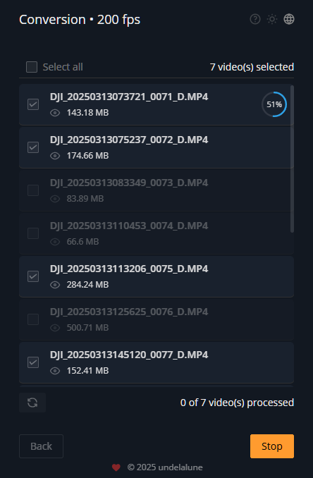 Batch video processing showing multiple files being converted simultaneously